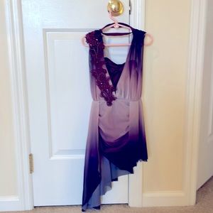Flowy ombré purple lyrical dance costume